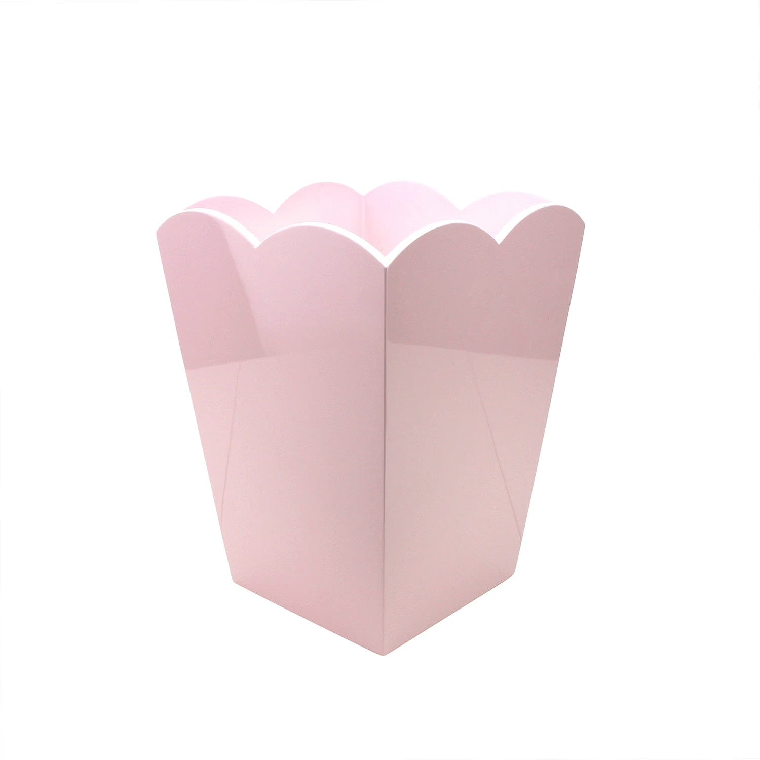Scalloped Lacquer Waste Bin Pre Order ETA 8/15 Pickup Only