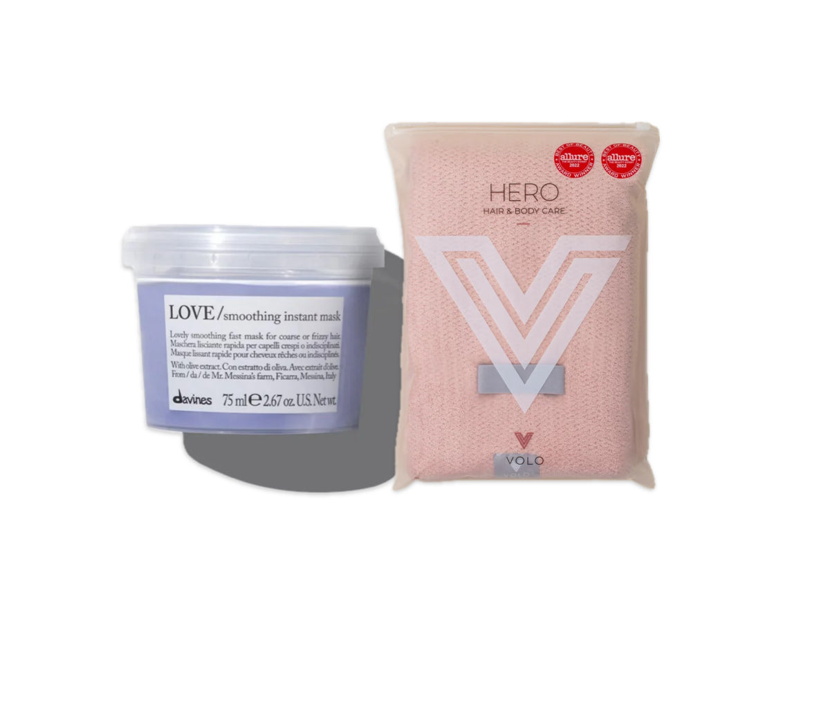 ✨ For the Sleek & Stylish: Love Smoothing Instant Mask & Volo Hair Towel