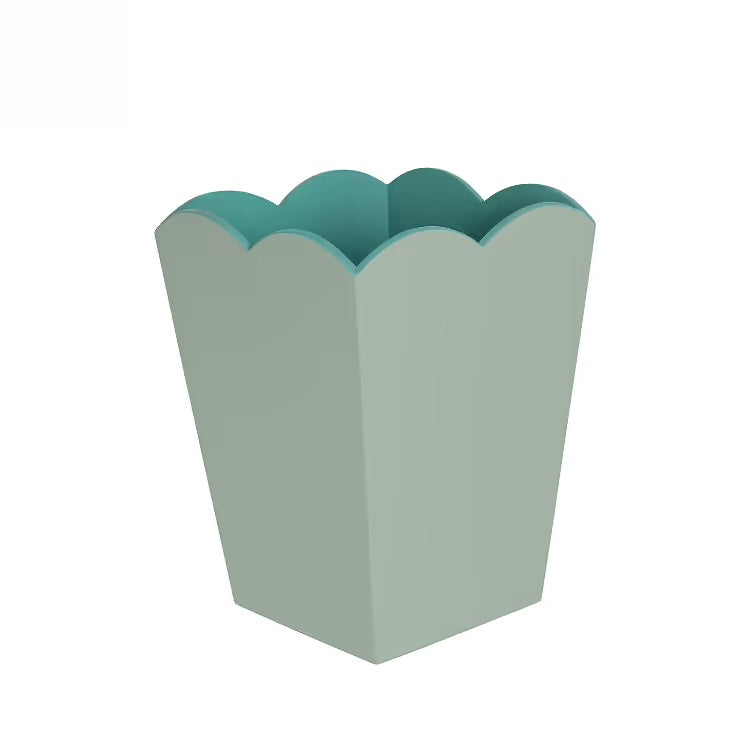 Scalloped Lacquer Waste Bin Pre Order ETA 8/15 Pickup Only